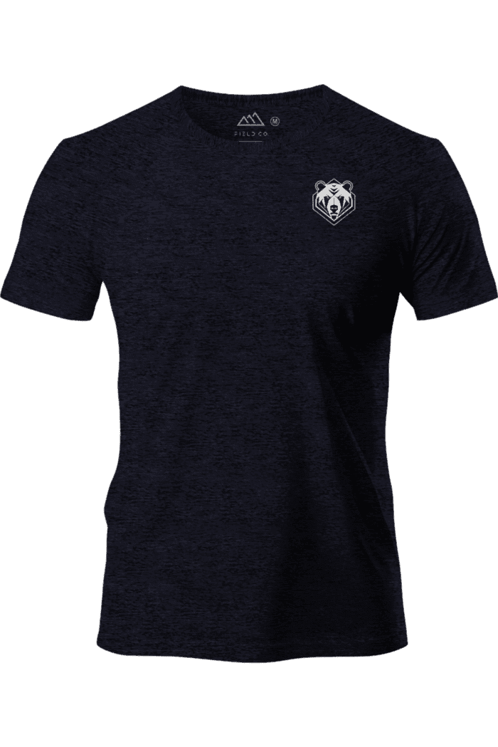Conjunto Slim - Camiseta e Bermuda Mescla Urso Azul Marinho - Imagem 2