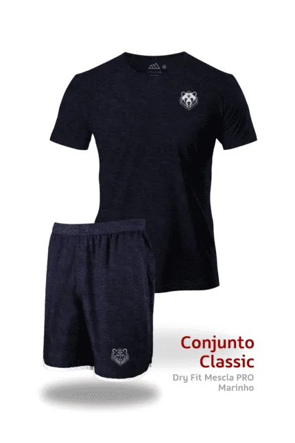 Conjunto Classic (Camiseta e Bermuda) Mescla Urso