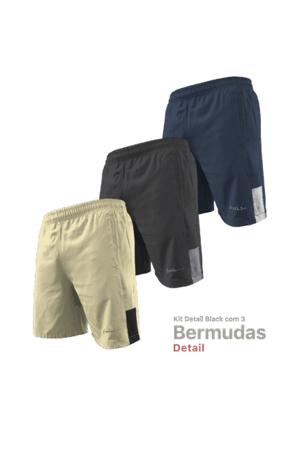 Kit 3 Bermudas Detail Field co. (PT-GF-BG)