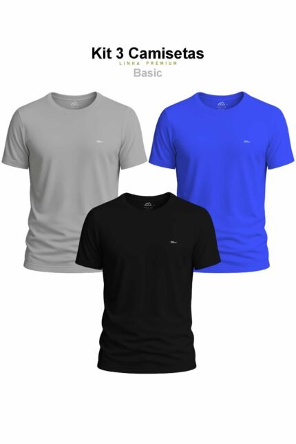kit 3 Camisetas Basic