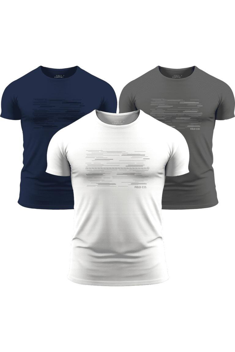 KIT CAMISETA POLIAMIDA LINE – FIELD CO. (3 PEÇAS)