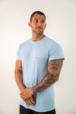 CAMISETA POLIAMIDA LINEA - AZUL CLARO - Imagem 2