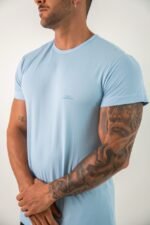 CAMISETA POLIAMIDA LINEA - AZUL CLARO - Imagem 9