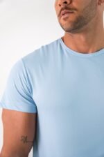 CAMISETA POLIAMIDA LINEA - AZUL CLARO - Imagem 4