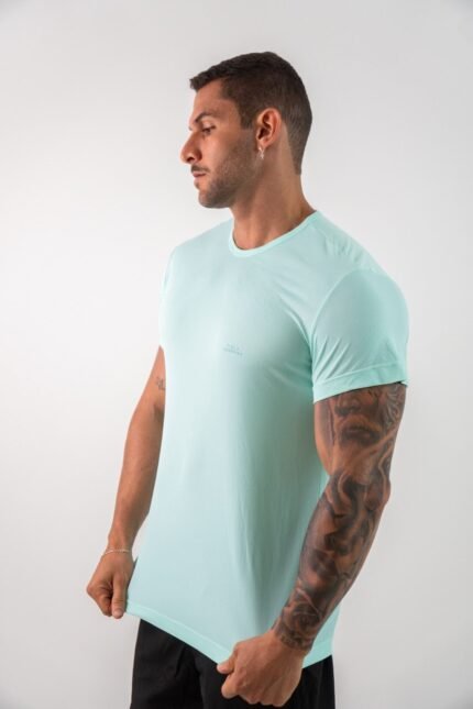 CAMISETA POLIAMIDA LINEA - VERDE CLARO
