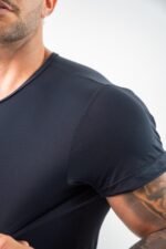 CAMISETA POLIAMIDA LINEA - PRETA - Imagem 3