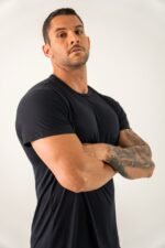 CAMISETA POLIAMIDA LINEA - PRETA - Imagem 2