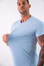 CAMISETA POLIAMIDA POLITECH - AZUL CLARO - Imagem 8