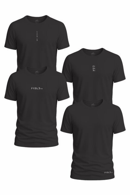 Kit 4 Camisetas Black